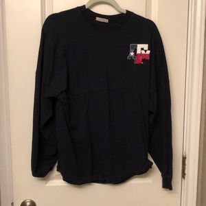 A&M red white and blue